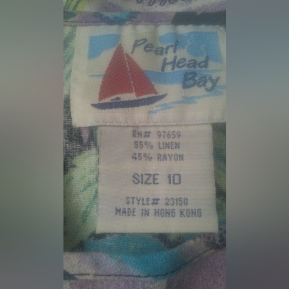 Pearl Head Bay Linen Blend Tropical Floral Dress - Picture 7 of 10